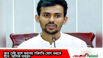 যদি ক্যুর চেষ্টা করা হয় তাহলে ভয়াবহ পরিণতি ভোগ করতে হবে: আসিফ মাহমুদ