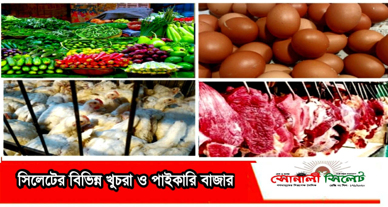 সিলেটের বিভিন্ন খুচরা ও পাইকারী বাজার গুড়ে দেখে জানা গেলো জিনিস পত্রের দাম