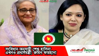 সংবিধান অনুযায়ী শেখ হাসিনা এখনও প্রধানমন্ত্রী: রুমিন ফারহানা